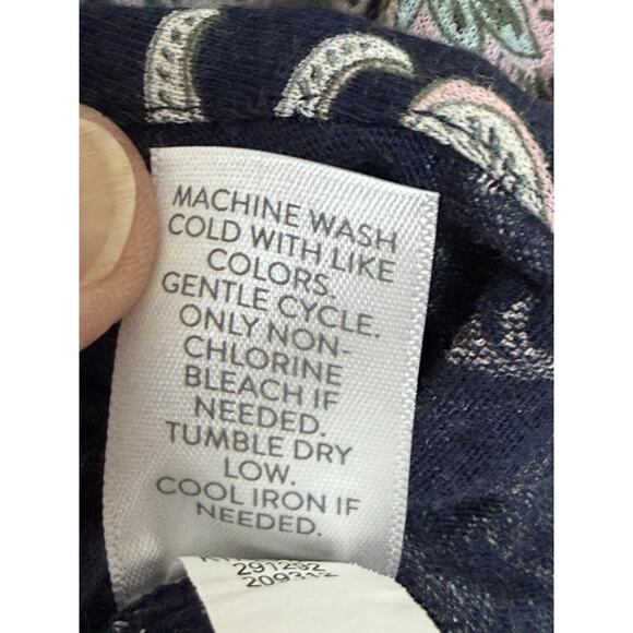 J.Jill Women's Tunic 3/4 Sleeves 3/4 Covered Buttons Floral Boho Sz M Petite - Picture 12 of 15